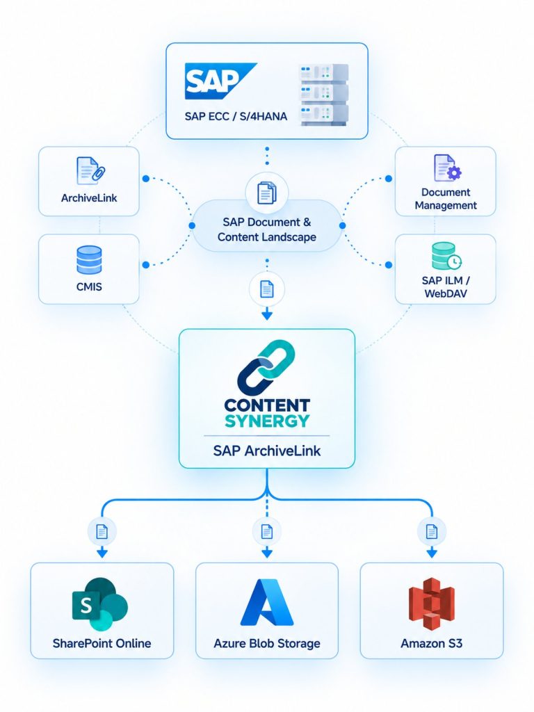 sap archivelink s4hana content repository integration